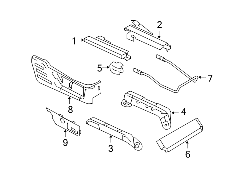 2009 Ford F-250 Super Duty Tracks & Components Diagram 1 - Thumbnail