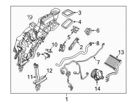 2019 Lincoln MKT A/C Evaporator & Heater Components Diagram 2 - Thumbnail