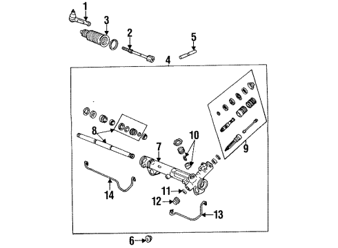 1994 Ford Mustang Steering Column & Wheel, Steering Gear & Linkage Diagram 2 - Thumbnail