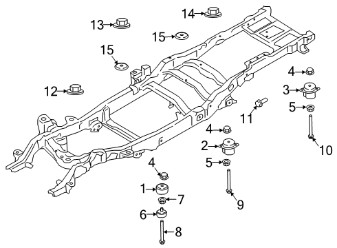 2022 Ford F-250 Super Duty Frame & Components Diagram 2 - Thumbnail