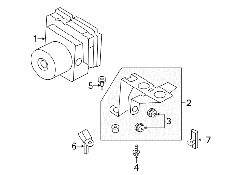 2013 Ford Escape ABS Components Diagram