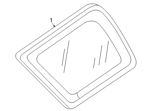 2007 Mercury Mariner Quarter Panel - Glass & Hardware Diagram 2 - Thumbnail