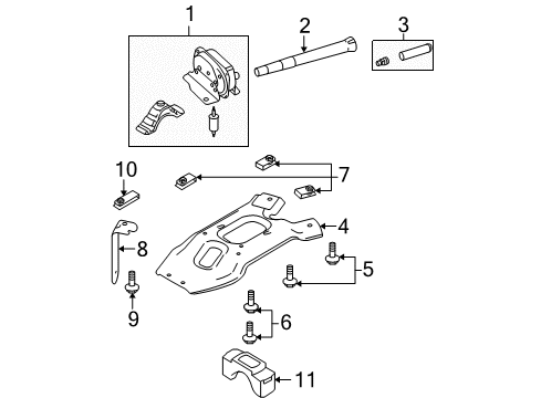 2008 Ford F-250 Super Duty Bracket - Spare Wheel Carrier Diagram for 5C3Z-1K356-AA