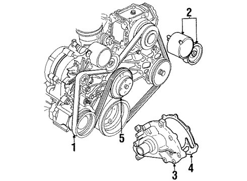 1994 Ford Mustang Belts & Pulleys, Maintenance Diagram 3 - Thumbnail