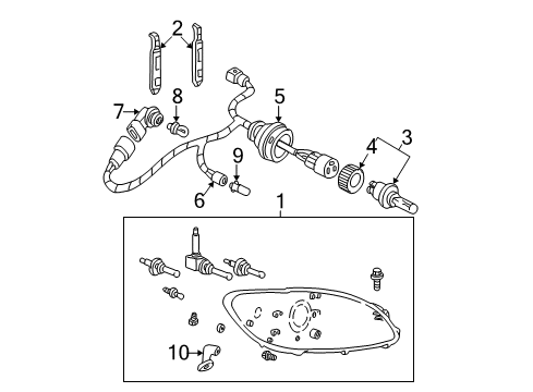 2003 Mercury Sable Bulbs Diagram 1 - Thumbnail