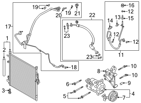 2023 Ford Ranger A/C Compressor Diagram