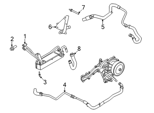 2022 Ford F-350 Super Duty Oil Cooler Diagram 2 - Thumbnail