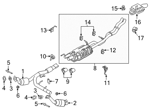 2019 Lincoln Navigator PIPE - EXHAUST Diagram for JL7Z-5201-E