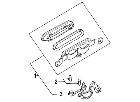 1996 Ford Mustang High Mount Lamps Diagram