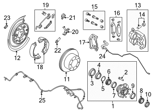 2016 Ford F-350 Super Duty Rear Brakes Diagram 2 - Thumbnail