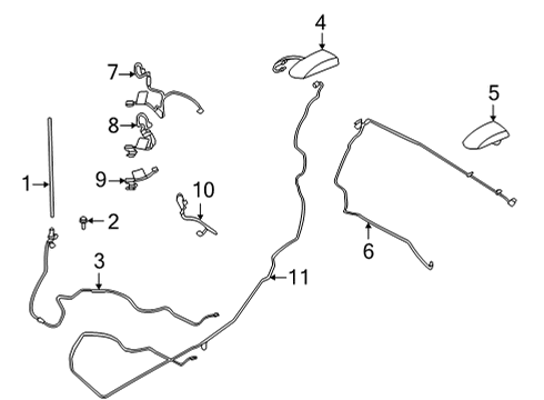 2021 Ford F-150 AERIAL ASY Diagram for LC3Z-19A390-H