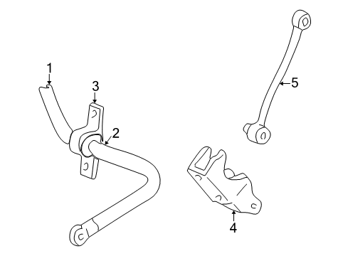 2005 Ford Excursion Rear Suspension Components, Stabilizer Bar Diagram 3 - Thumbnail