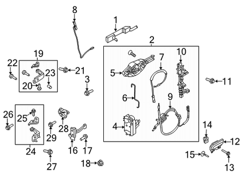 2022 Ford F-150 ROD - DOOR LATCH TO CYLINDER Diagram for ML3Z-1522134-A