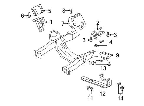 2010 Ford E-350 Super Duty Bracket Diagram for 9C2Z-6A023-C