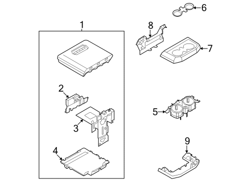 2023 Ford F-150 Lightning Front Console Diagram 4 - Thumbnail