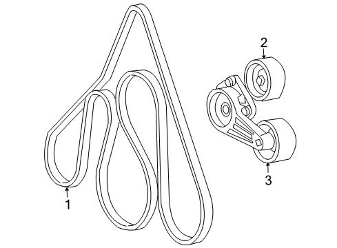 1997 Ford F-150 Belts & Pulleys, Maintenance Diagram 1 - Thumbnail