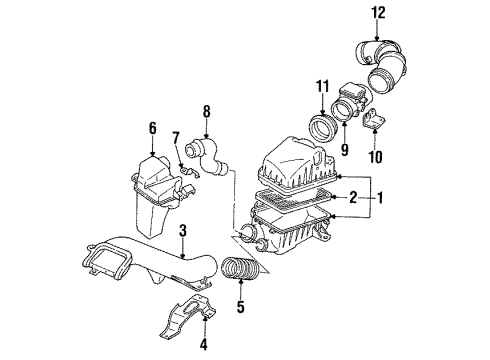 1993 Ford Probe Filter Assembly - Fuel Diagram for F32Z-9155-A