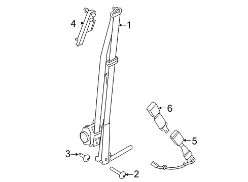 2015 Lincoln MKC Front Seat Belts Diagram