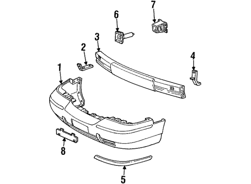 2002 Mercury Grand Marquis Front Bumper Diagram