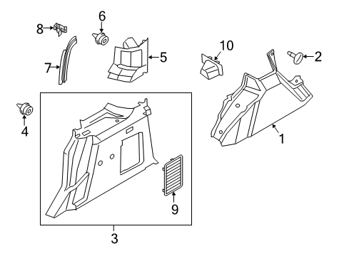 2015 Ford Transit Connect Interior Trim - Side Panel Diagram 1 - Thumbnail