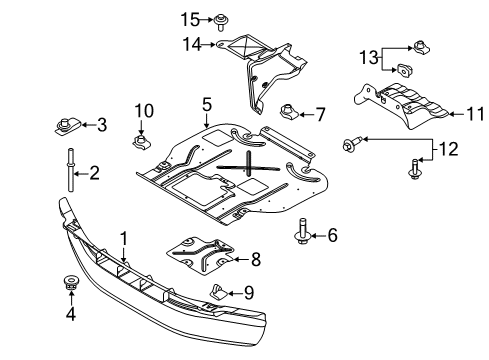 2011 Ford F-150 Splash Shields Diagram 1 - Thumbnail