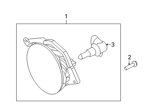 2012 Ford Mustang Front Lamps - Fog Lamps Diagram 3 - Thumbnail