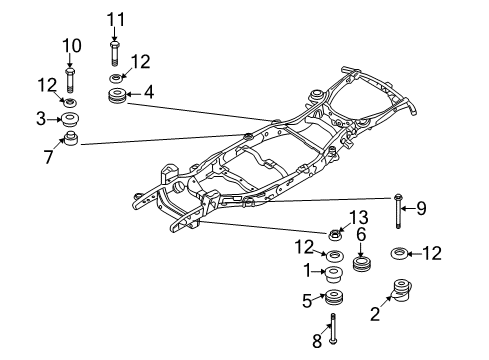 2010 Ford Explorer Sport Trac Frame & Components Diagram 2 - Thumbnail