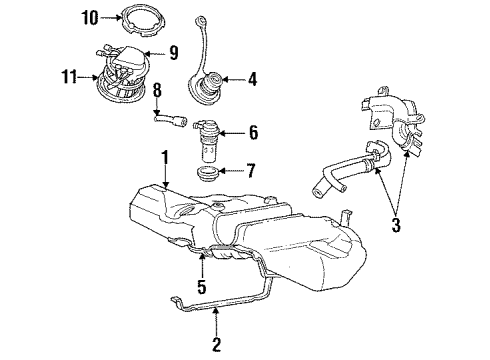 1993 Lincoln Mark VIII Fuel Supply Diagram