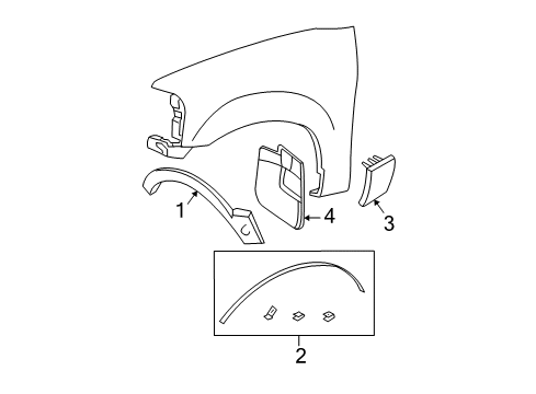 2005 Ford Expedition Exterior Trim - Fender Diagram