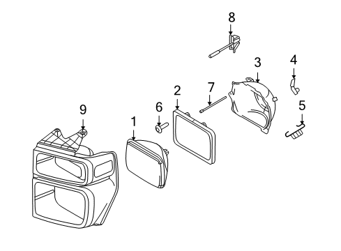 2013 Ford E-350 Super Duty Headlamps, Electrical Diagram 2 - Thumbnail