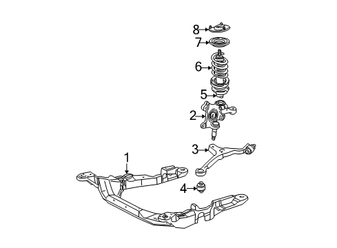 2003 Mercury Sable Frame Assembly Diagram for 2F1Z-5C145-AA