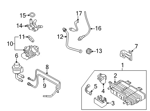 2008 Ford Fusion Valve - Exhaust Gas Recirculation Diagram for 6E5Z-9D475-BA