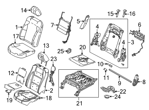 2012 Ford Taurus Seat Back Pad Diagram for DG1Z-5464811-B