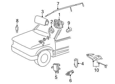 2007 Mercury Mariner Steering Wheel Assembly - Air Bag Diagram for 6M6Z-78043B13-CA