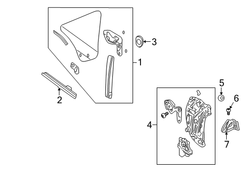 2008 Ford Mustang Quarter Window Diagram