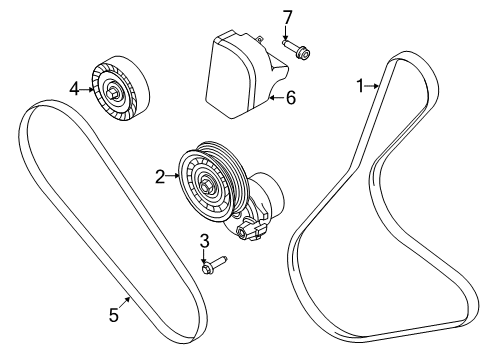 2021 Ford Escape Belts & Pulleys, Maintenance Diagram 2 - Thumbnail