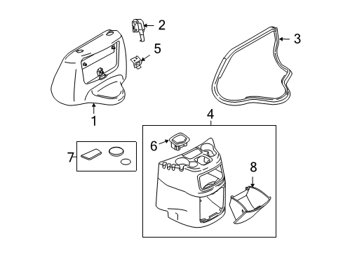 2011 Ford E-150 Catch Assembly Diagram for F2UZ-1510444-A