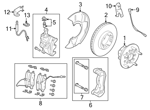 2023 Ford E-Transit Brake Components Diagram