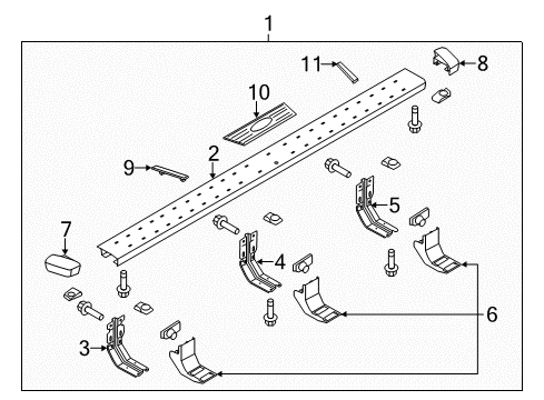 2013 Ford F-350 Super Duty Running Board Diagram 7 - Thumbnail