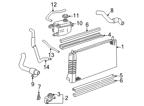 2005 Mercury Sable Radiator & Components Diagram 2 - Thumbnail