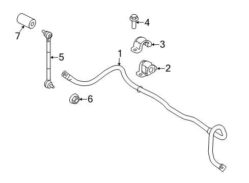 2013 Ford Fiesta Stabilizer Bar & Components - Front Diagram