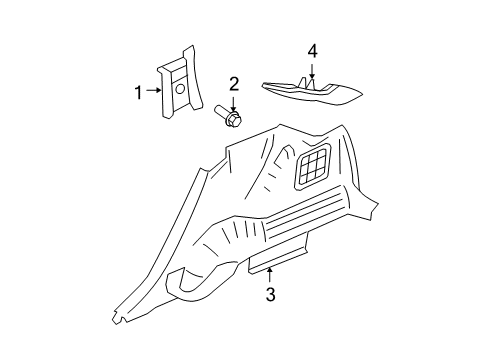 2009 Ford Edge Interior Trim - Quarter Panels Diagram 2 - Thumbnail