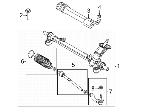 2021 Lincoln Corsair Steering Column & Wheel, Steering Gear & Linkage Diagram 3 - Thumbnail