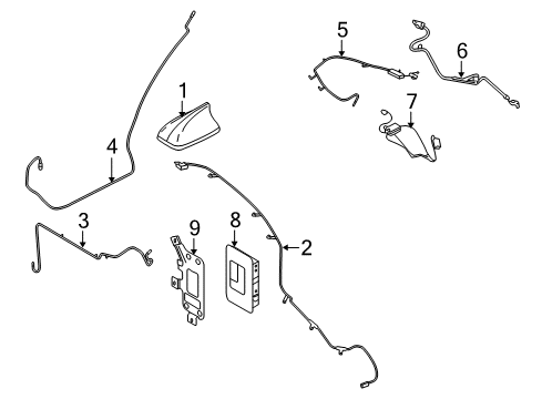 2008 Mercury Sable Cable Assembly - Extension Diagram for 8G1Z-18812-A