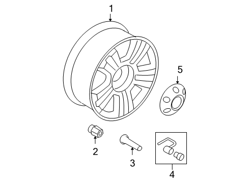 2007 Ford F-150 Wheels Diagram 5 - Thumbnail