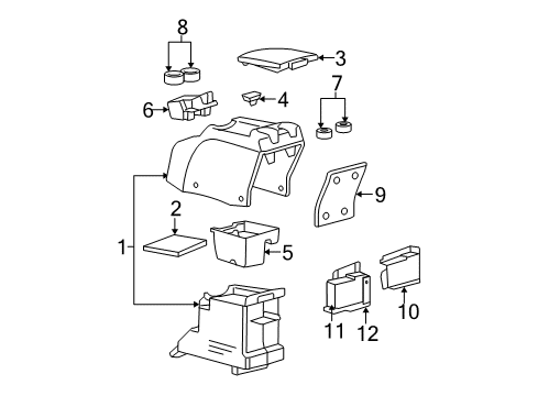 2003 Ford F-150 Door Assembly - Glove Compartment Diagram for 1L3Z-1606024-BAA