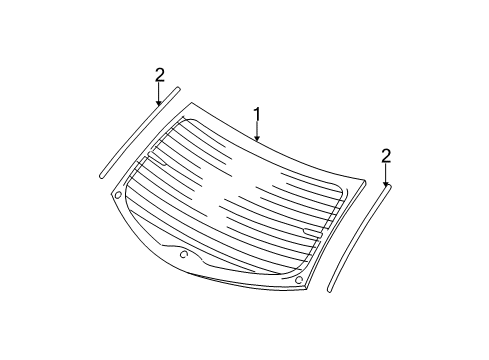 2006 Ford Focus Lift Gate - Glass & Hardware Diagram