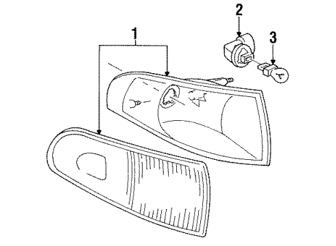 1997 Ford Mustang Bulbs Diagram 1 - Thumbnail