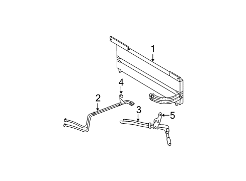 2002 Ford Explorer Oil Cooler Assembly Diagram for 4L2Z-7A095-BA