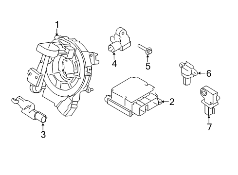 2023 Lincoln Navigator SENSOR ASY - AIR BAG Diagram for LL1Z-14B321-B